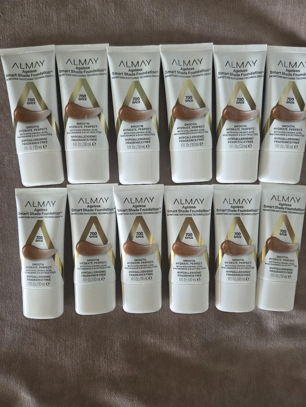 Almay Ageless Smart Shade Foundation 700 Spice - Neutral Tan Tubes lot